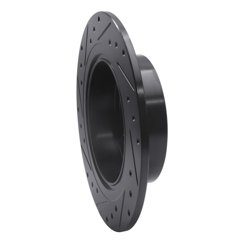 Chrysler Sebring Brake Rotor (1) - Rear Right - R1 Concepts - Drilled & Slotted - Black - `07-`17